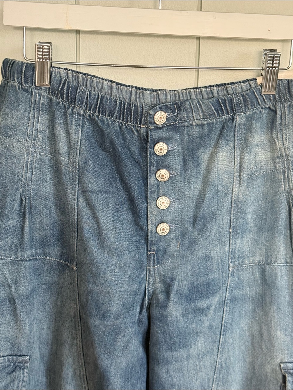 NWT free people wallflower pull on jeans - Picture 3 of 10